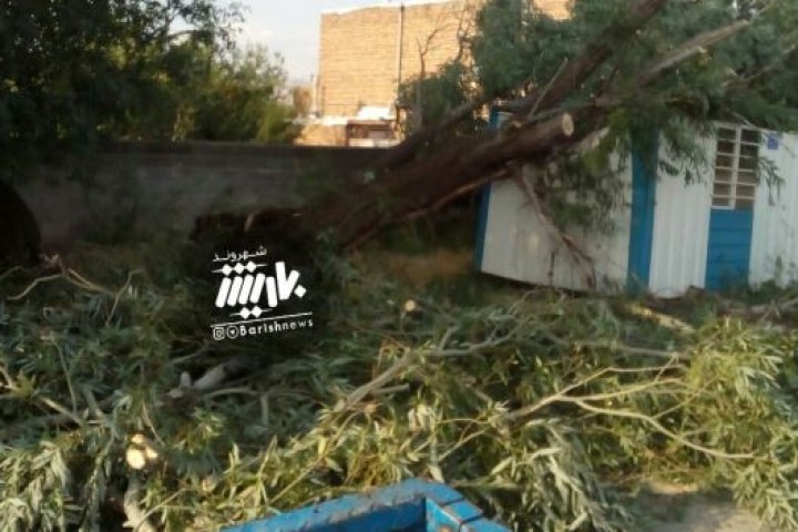 خسارت باد در روستای علی آباد / باراندوزچای