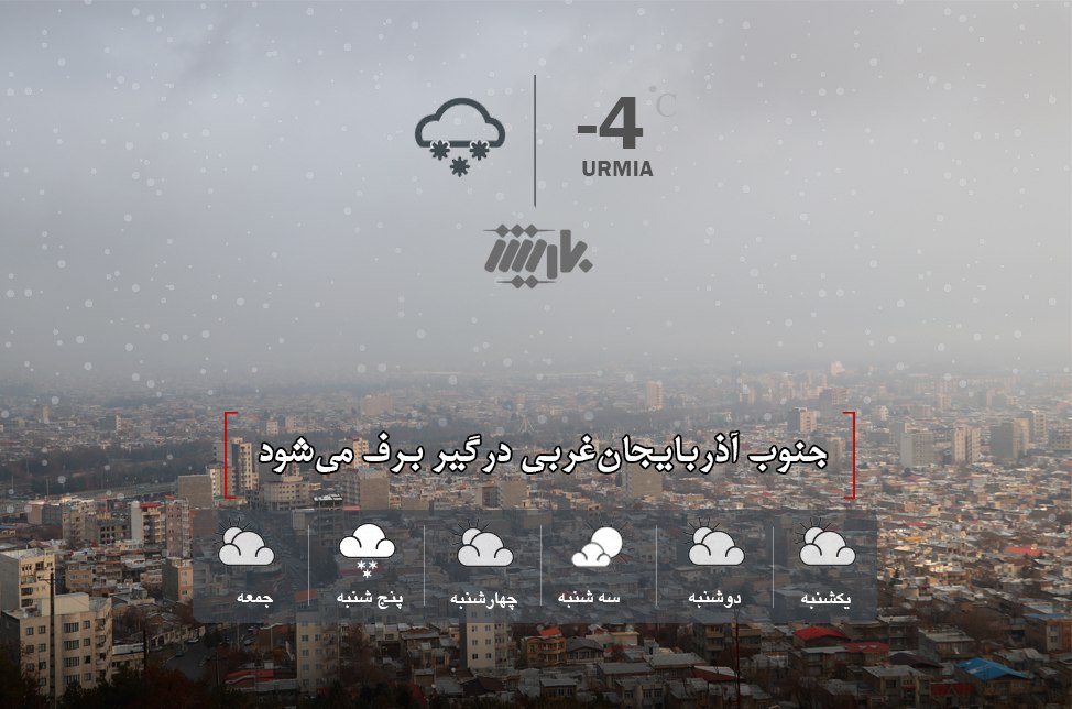 جنوب آذربایجان‌غربی درگیر برف می‌شود