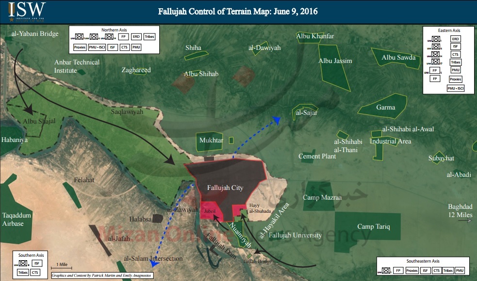 چه مقدار از فلوجه تحت اشغال داعش است؟ + نقشه