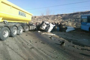 حادثه جاده نازلو منجر به مصدومیت شش نفر شد