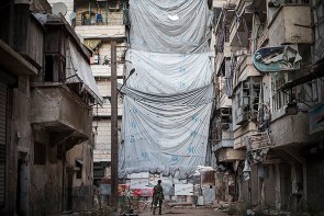 تصاویر/ خطرناکترین منطقه مسکونی حلب