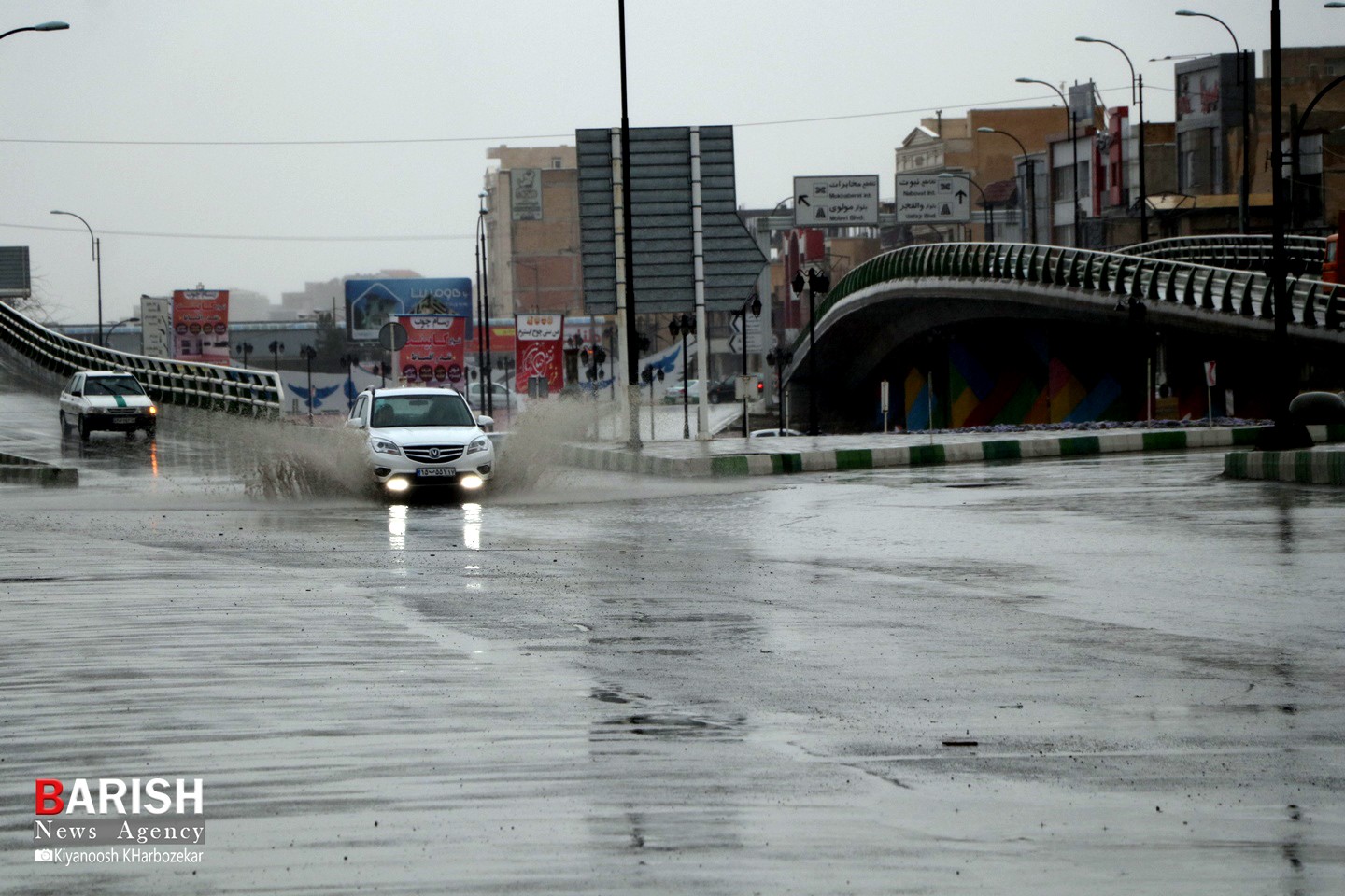 بارش شدید باران و آبگرفتگی معابر شهری