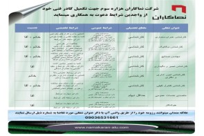 دعوت به همکاری شرکت نماکاران هزاره سوم دعوت به همکاری شرکت نماکاران هزاره سوم